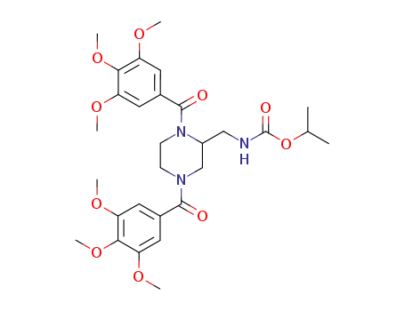 Carbamic acid,
[[1,4-bis(3,4,5-trimethoxybenzoyl)-2-piperazinyl]methyl]-, 1-methylethyl
ester