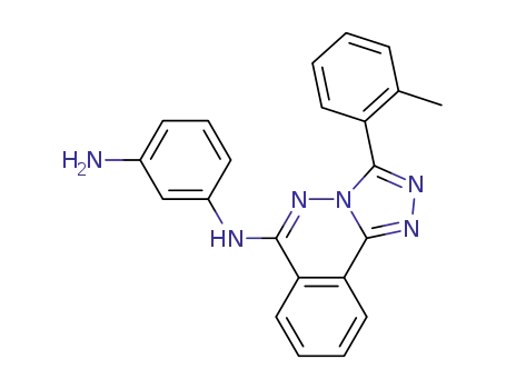 Molecular Structure of 882984-39-6 (1,3-Benzenediamine,
N-[3-(2-methylphenyl)-1,2,4-triazolo[3,4-a]phthalazin-6-yl]-)