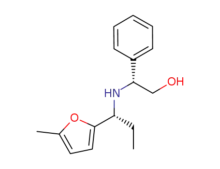 Molecular Structure of 779340-44-2 ((R)-2-[(R)-1-(5-methylfuran-2-yl)propylamino]-2-phenylethanol)