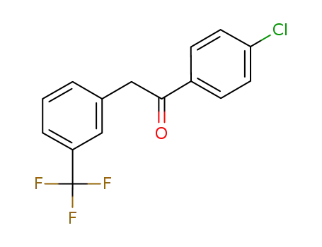 Molecular Structure of 1097726-09-4 (1-(4-chlorophenyl)-2-(3-(trifluoromethyl)phenyl)ethan-1-one)