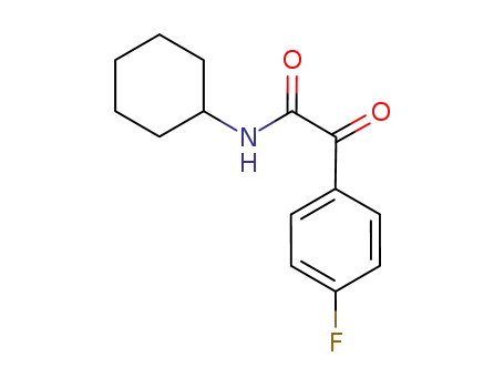 Molecular Structure of 1029542-72-0 (N-Cyclohexyl-2-(4-fluorophenyl)-2-oxoacetamide)