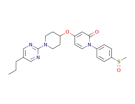 (R/S)-1-(4-(methylsulfinyl)phenyl)-4-(1-(5-propylpyrimidin-2-yl)piperidin-4-yloxy)pyridin-2(1H)-one