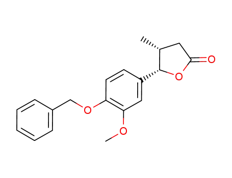 Molecular Structure of 954114-85-3 ((4R,5S)-5-(4-(benzyloxy)-3-methoxyphenyl)-4-methyldihydrofuran-2(3H)-one)