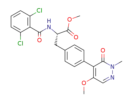(S)-2-(2,6-Dichloro-benzoylamino)-3-[4-(5-methoxy-2-methyl-3-oxo-2,3-dihydro-pyridazin-4-yl)-phenyl]-propionic acid methyl ester