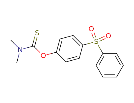 Molecular Structure of 62489-02-5 (Carbamothioic acid, dimethyl-, O-[4-(phenylsulfonyl)phenyl] ester)