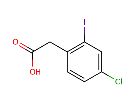 Molecular Structure of 936098-38-3 (4-CHLORO-2-IODO-BENZENEACETIC ACID)