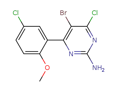 2-Pyrimidinamine, 5-bromo-4-chloro-6-(5-chloro-2-methoxyphenyl)-