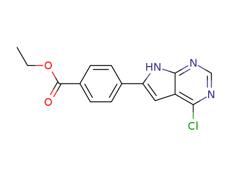Benzoic acid, 4-(4-chloro-1H-pyrrolo[2,3-d]pyrimidin-6-yl)-, ethyl ester