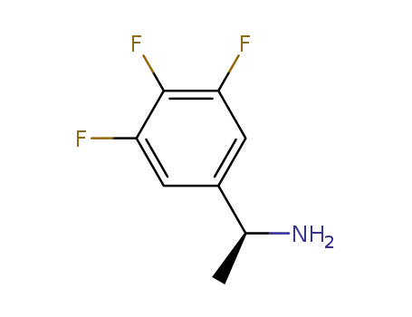 Molecular Structure of 937399-83-2 (Benzenemethanamine, 3,4,5-trifluoro-.alpha.-methyl-, (.alpha.S)-)
