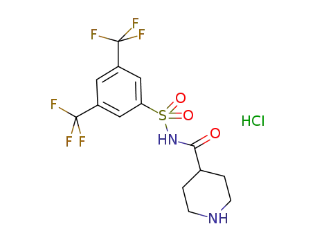 N-(piperidine-4-carbonyl)-3,5-bis-trifluoromethyl-benzenesulfonamide hydrochloride