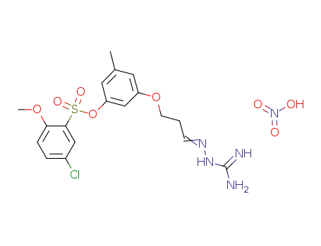2-[2-[3-(5-chloro-2-methoxyphenylsulfonyloxy)-5-methylphenoxy]ethyl-1-methylene]hydrazinecarboximidamide nitrate