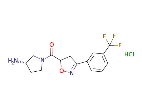 (3S)-1-(3-[3-(trifluoromethyl)phenyl]-4,5-dihydroisoxazol-5-ylcarbonyl)-pyrrolidin-3-amine hydrochloride