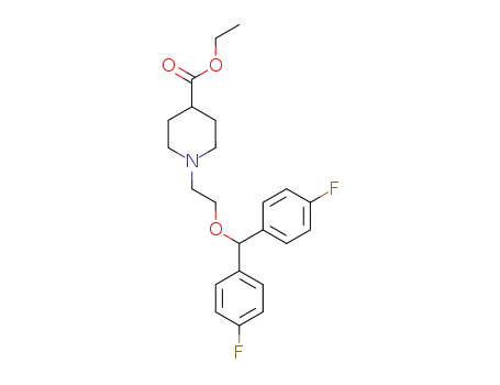 4-Piperidinecarboxylic acid, 1-[2-[bis(4-fluorophenyl)methoxy]ethyl]-,
ethyl ester