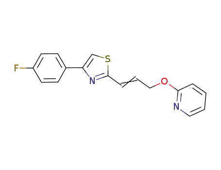 Molecular Structure of 918305-27-8 (Pyridine, 2-[[3-[4-(4-fluorophenyl)-2-thiazolyl]-2-propen-1-yl]oxy]-)