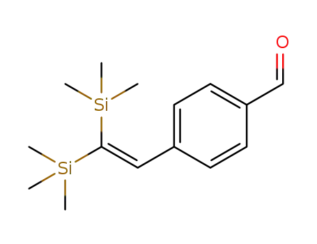 Molecular Structure of 1268519-27-2 (4-[2,2-bis(trimethylsilyl)ethenyl]benzaldehyde)