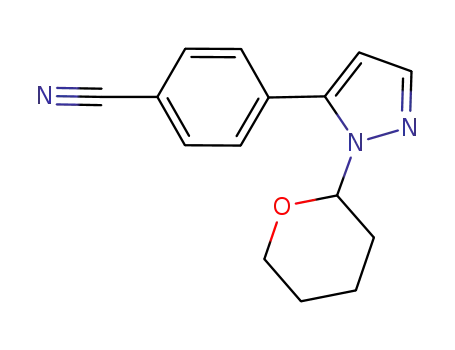 4-[2-(tetrahydropyran-2-yl)-2H-pyrazol-3-yl]benzonitrile