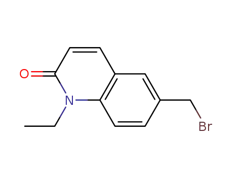 Molecular Structure of 133032-63-0 (2(1H)-Quinolinone,6-(bromomethyl)-1-ethyl-(9CI))