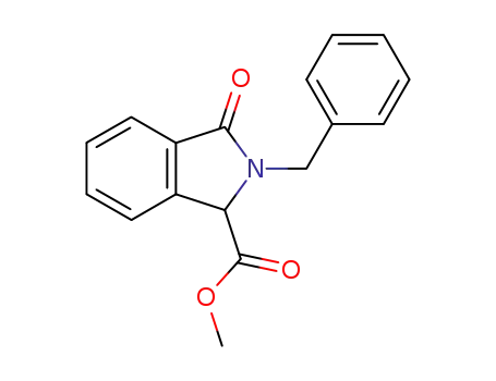 Molecular Structure of 60652-05-3 (Methyl 2-benzyl-3-oxoisoindoline-1-carboxylate)