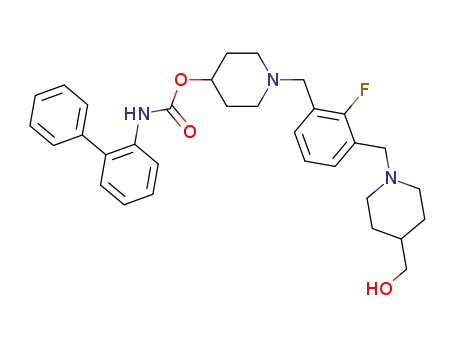 biphenyl-2-ylcarbamic Acid 1-[2-Fluoro-3-(4-hydroxymethylpiperidin-1-ylmethyl)-benzyl]piperidin-4-yl Ester