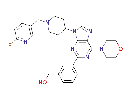 [3-(9-{1-[(6-fluoropyridin-3-yl)methyl]piperidin-4-yl}-6-morpholin-4-yl-9H-purin-2-yl)phenyl]methanol