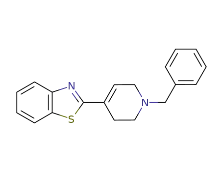 Molecular Structure of 51784-66-8 (2-(1-benzyl-1,2,3,6-tetrahydro-pyridin-4-yl)-benzothiazole)