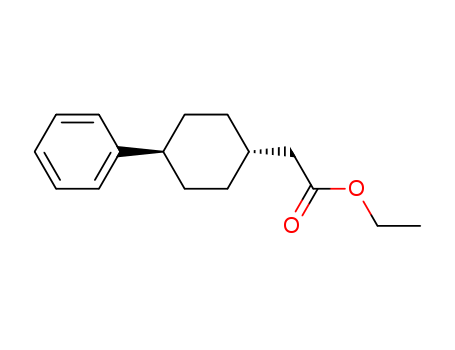 Cyclohexaneacetic acid, 4-phenyl-, ethyl ester, trans-