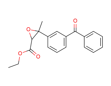 Molecular Structure of 58942-22-6 (Oxiranecarboxylic acid, 3-(3-benzoylphenyl)-3-methyl-, ethyl ester)