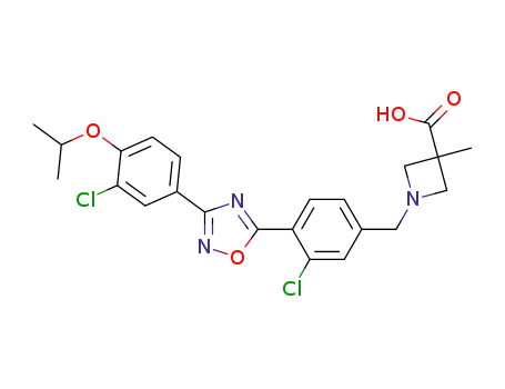 1-(3-chloro-4-(3-(3-chloro-4-isopropoxyphenyl)-1,2,4-oxadiazol-5-yl)benzyl)-3-methylazetidine-3-carboxylic acid
