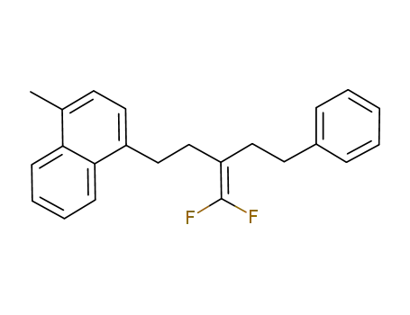 Molecular Structure of 1047647-73-3 (1-[4,4-difluoro-3-(2-phenylethyl)but-3-en-1-yl]-4-methylnaphthalene)