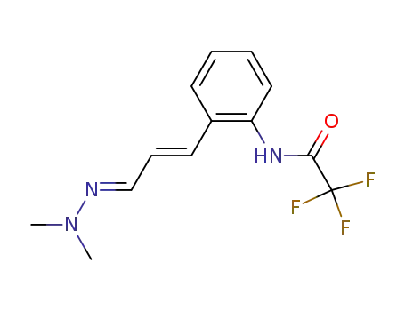 Molecular Structure of 283152-36-3 (Acetamide,
N-[2-[(1E,3E)-3-(dimethylhydrazono)-1-propenyl]phenyl]-2,2,2-trifluoro-)