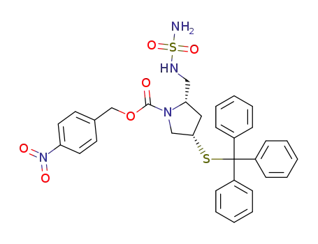 (2S,4S)-1-p-nitrobenzyloxycarbonyl-2-sulfamoylaminomethyl-4-tritylthiopyrrolidine