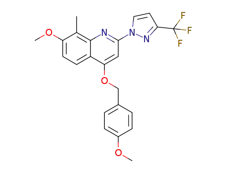 7-methoxy-4-(4-methoxy-benzyloxy)-8-methyl-2-(3-trifluoromethyl-1H-pyrazol-1-yl)-quinoline