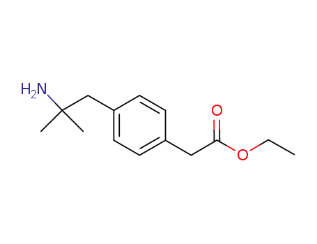 Molecular Structure of 808768-89-0 (ethyl [4-(2-amino-2-methylpropyl)phenyl]acetate)