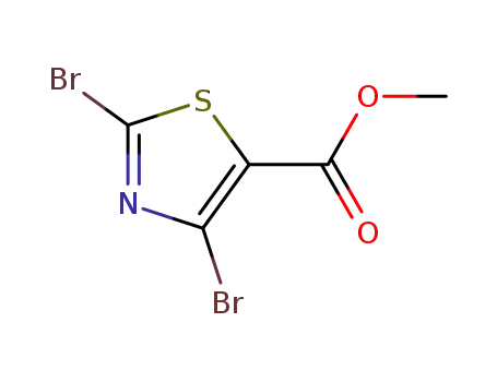 Molecular Structure of 918164-43-9 (Methyl 2,4-dibroMo-5-thiazole-carboxylate)