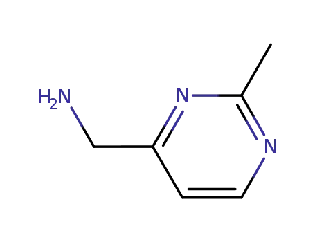 Molecular Structure of 22454-79-1 (4-Pyrimidinemethanamine, 2-methyl- (9CI))
