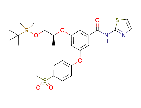 3-((1S)-2-{[tert-butyl(dimethyl)silyl]oxy}-1-methylethoxy)-5-[4-(methylsulfonyl)phenoxy]-N-1,3-thiazol-2-ylbenzamide