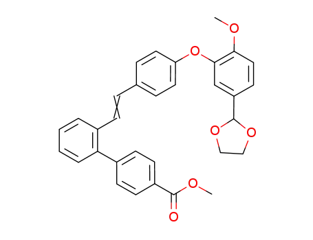 methyl 4-{2-[2-{4-[5-(1,3-dioxolan-2-yl)-2-methoxyphenoxy]phenyl}-1-ethenyl]phenyl}benzoate