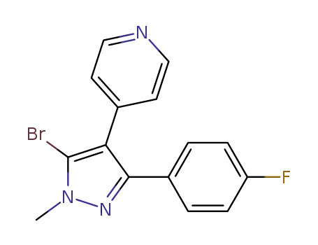 Pyridine, 4-[5-bromo-3-(4-fluorophenyl)-1-methyl-1H-pyrazol-4-yl]-