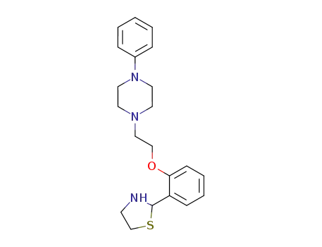 Molecular Structure of 103073-91-2 (Piperazine, 1-phenyl-4-[2-[2-(2-thiazolidinyl)phenoxy]ethyl]-)