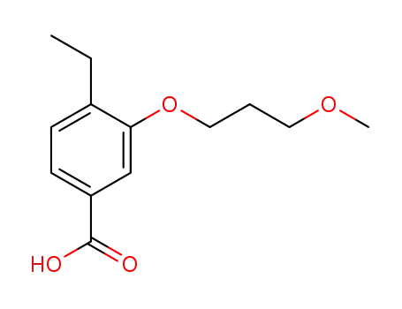Molecular Structure of 895240-77-4 (4-Ethyl-3-(3-methoxypropoxyl)benzoic acid)