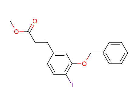 2-Propenoic acid, 3-[4-iodo-3-(phenylmethoxy)phenyl]-, methyl ester,
(2E)-
