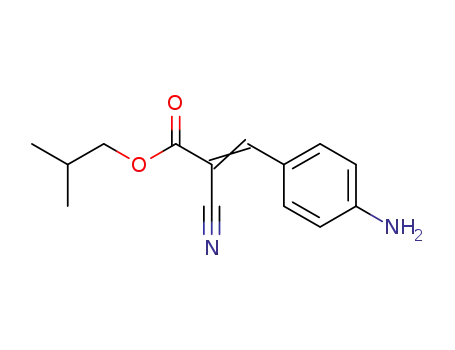 Molecular Structure of 803699-16-3 (2-Propenoic acid, 3-(4-aminophenyl)-2-cyano-, 2-methylpropyl ester)