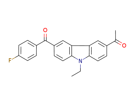 Ethanone, 1-[9-ethyl-6-(4-fluorobenzoyl)-9H-carbazol-3-yl]-