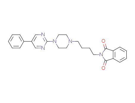 Molecular Structure of 95847-93-1 (1H-Isoindole-1,3(2H)-dione,
2-[4-[4-(5-phenyl-2-pyrimidinyl)-1-piperazinyl]butyl]-)