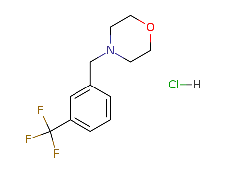 Molecular Structure of 90754-93-1 (Morpholine, 4-[[3-(trifluoromethyl)phenyl]methyl]-, hydrochloride)