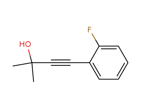 Molecular Structure of 178173-84-7 (4-(2-fluoro-phenyl)-2-methyl-but-3-yn-2-ol)