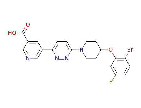 5-{6-[4-(2-bromo-5-fluorophenoxy)piperidin-1-yl]pyridazin-3-yl}-nicotinic acid