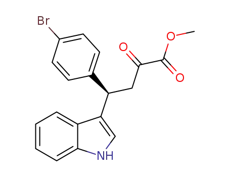 (-)-(4R)-(1H-indol-3-yl)-2-oxo-4-(4-bromophenyl)butyric acid methyl ester