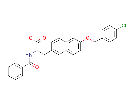 (+/-)-3-(2-(4-chlorobenzyloxy)naphthalen-6-yl)-2-(benzamido)propanoic acid
