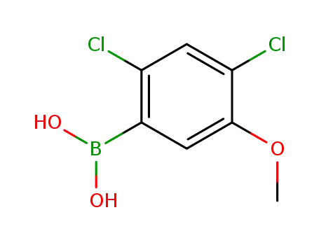 Molecular Structure of 431942-67-5 (2,4-Dichloro-5-methoxyphenylboronic acid)